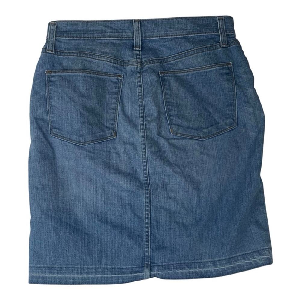 J. Crew women's size 28 Blue Knee-Length Pencil Skirt denim jean raw hem - Picture 2 of 9